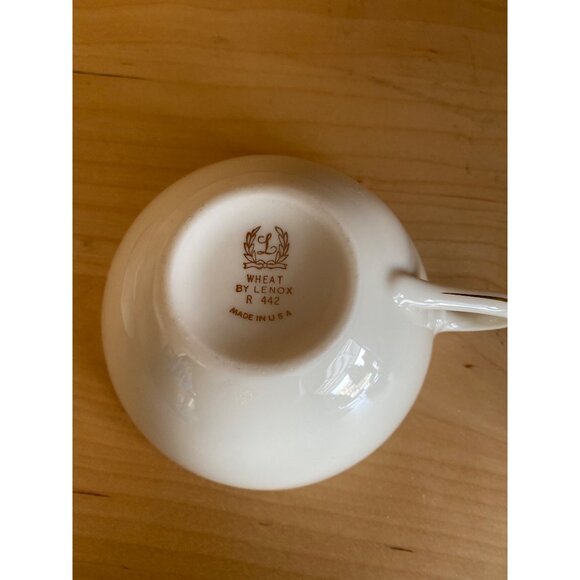 Lenox Wheat Cup & Saucer Set – Mid-Century 1950s–60s Ivory China 24K Gold Trim U - Picture 11 of 11